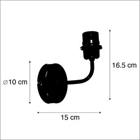 Винтидж стенна лампа златиста без абажур - Matt