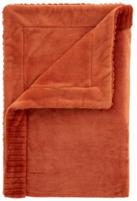 Оранжево одеяло от микроплюш 150x200 cm Velvet and Faux Fur – Catherine Lansfield