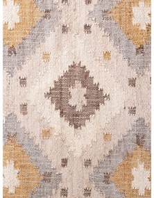 Кремава ръчно изработена ютена пътека 80x200 cm Roya Imani – Elle Decoration