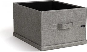 Сива текстилна кутия за съхранение с капак 36x46x25 cm Soft Storage Large – Bigso