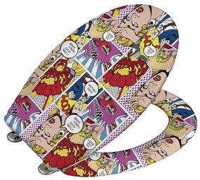WENKO 22797100-WC тоалетна седалка POP-ART 45x38 cm многоцветна/сребриста