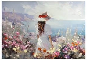 Картина с ръчно рисувани елементи 100x70 cm Amelia - Styler