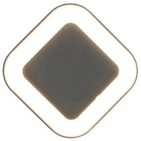 Стенна и таванна лампа сива квадратна IP54 - Ariel