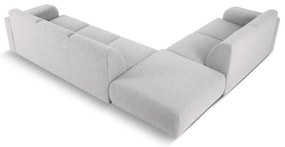 Светлосив ъглов диван от плат букле (ляв ъгъл) Molino - Micadoni Home