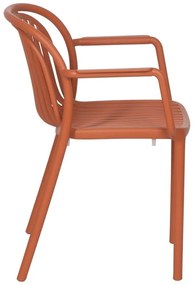 Теракотен пластмасов трапезен стол Alia – Ixia