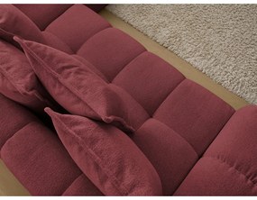 Бордо шенилов сгъваем/с място за съхранение ъглов диван (десен ъгъл/L форма) Everest – Bobochic Paris