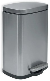 Стоманено кошче за боклук с педал в матово сребрист цвят 5 l Akira – Spirella
