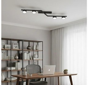 Таванно осветително тяло SKAN 4xGX53/12W/230V черно