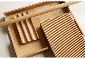 Поднос за сервиране дървен поднос 35x45 cm Structure – Hübsch