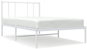 352524 vidaXL Метална рамка за легло с горна табла, черна, 100x200 см