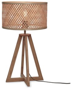 Настолна лампа с абажур от бамбук в естествен цвят (височина 53 cm) Java - Good&amp;Mojo