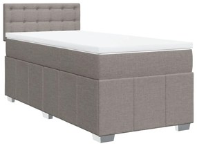 3286913 vidaXL Боксспринг легло с матрак, таупе, 80x200 см, плат