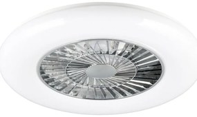 Бяло/в сребрист цвят LED осветително тяло за таван Visby – Trio