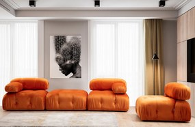 Tuffet Bubble Pouffe - Оранжево