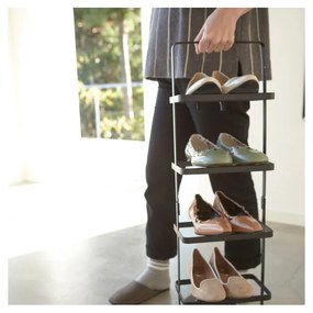 Черна висока стойка за обувки Tower Shoe Rack - YAMAZAKI