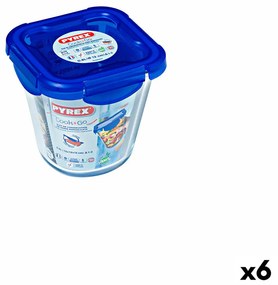 Херметическа Кутия за Обяд Pyrex Cook &amp; go Прозрачен Cтъкло (800 ml) (6 броя)