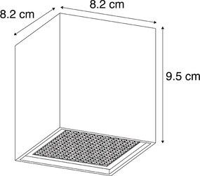 Дизайнерски повърхностно монтиран прожектор черен GU10 50mm - Qubo Honey