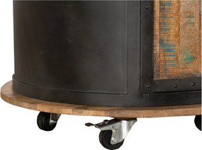 Черен метален шкаф за вино за 9 броя бутилки, 60x155 cm Luni – Interia Home &amp; Living