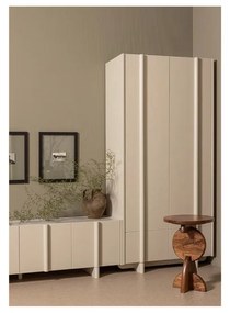 Кремав модулен шкаф от борова дървесина 101x210 cm Basu - WOOOD