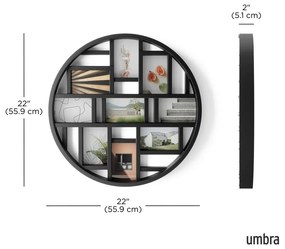 Черна пластмасова рамка висяща Luna – Umbra
