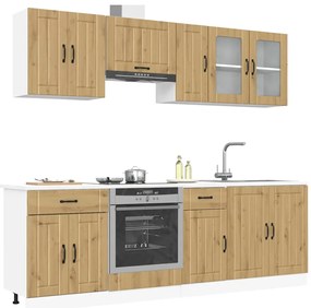 3314840 vidaXL Комплект кухненски шкафове от 8 части Kalmar, инженерно дърво