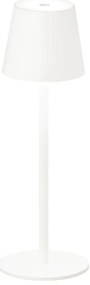 Бяла LED настолна лампа със сензор за движение и метален абажур (височина 38 см) Tropea - Fischer &amp; Honsel