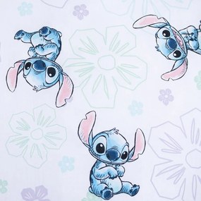 Бяло единично памучно детско спално бельо 140x200 cm Lilo and Stitch "Ohana White" – Jerry Fabrics