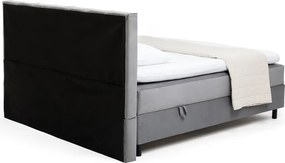Сиво боксспринг легло с място за съхранение 180x200 cm Elva Bold Line – Bonami Selection