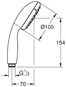 Ръчен душ 1 поток Grohe New Tempesta