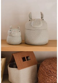 Светлосива текстилна детска кошница за играчки ø 15x15 cm Mini Henry the Hippo – Lorena Canals