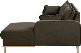 Кафяв ъглов диван (десен ъгъл) Beata - Ropez