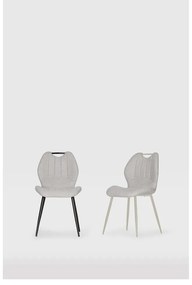 Светлосиви трапезни столове в комплект 4 бр. Muli – Marckeric