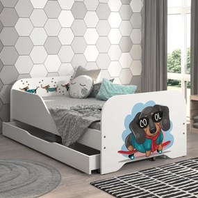 Детско легло 160 x 80 cm с матрак и подматрачна рамка - COOL DOG