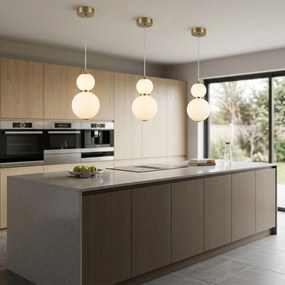 LED висящ полилей LHJ112-2CP четкано злато