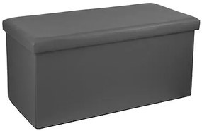 Пейка със съхранение atmosphera Pouffe , MDF, Сгъваем - Сив