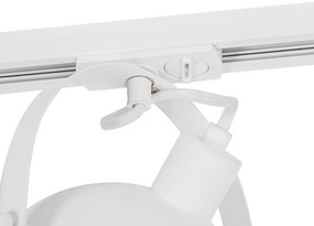 Индустриален релсов прожектор бял със сребърен интериор - Magnax