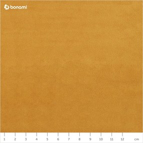 Жълт кадифен диван с черни крака , 198 см Lento - Kooko Home