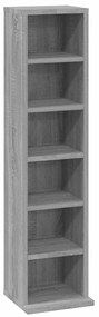 815073 vidaXL Етажерка за дискове, сив сонома, 21x20x88 см, инженерно дърво