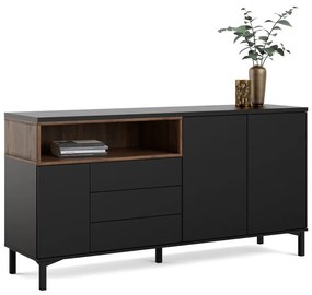 Черен скрин 176x90x49 cm Roomers – Tvilum