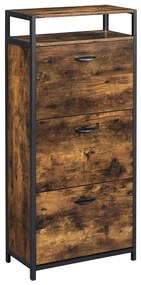 Шкаф за обувки FIRA кафяв/черен