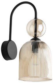 Стенно осветително тяло SOPHIA 1xE14/10W/230V черно/опушено бежово