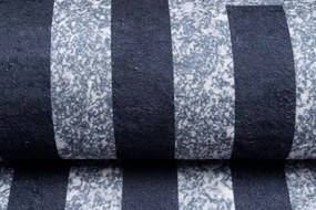 Сив моден килим с противоплъзгащо покритие и геометрична шарка Ширина: 80 см | Дължина: 150 см