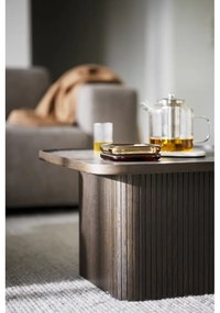 Тъмнокафява масичка за кафе от декор от дъб ø 80 cm Sullivan – Rowico