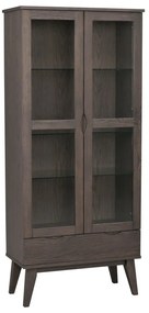 Кафява витрина от декор от дъб 82x185 cm Filippa – Rowico