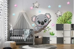 Стикер за стена за деца сладка коала в звезди 120 x 240 cm