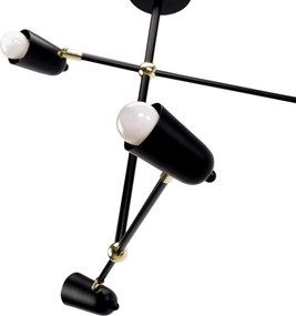 Лампа APP1708-4CP BLACK + GOLD
