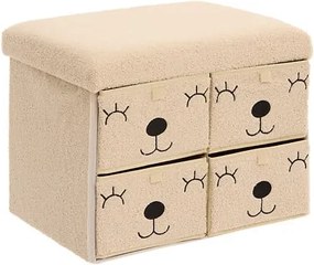 Детски сгъваем пуф atmosphera Ezzio, 40×38×50 cm, Букле, MDF