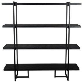 Черна етажерка за книги от екзотична дървесина 140x146 cm Class - Dutchbone