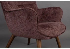 Тъмнолилаво кадифено кресло Lenn – Dutchbone