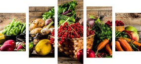 картини от 5 части – Свежи плодове и зеленчуци